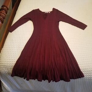 Cato Knit Dress, Burgundy, size M